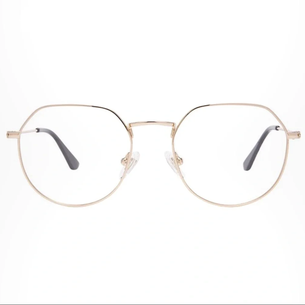 DIFF James Blue Light Glasses Gold or Rose Gold Frame Blue Light Blocking Lens